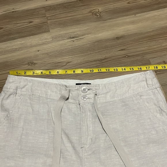 Jones & Co linen shorts Button Zip Drawstring Womens 14 Beige Casual Summer - Picture 5 of 11